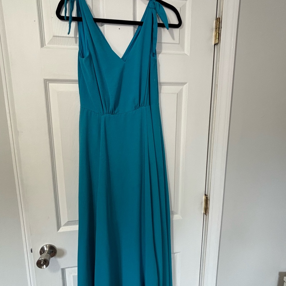 Betsey Johnson Blue V-Neck Maxi Sundress
